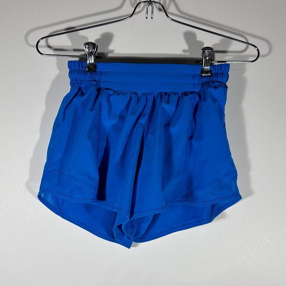 lululemon athletica Pants - Lululemon Hotty Hot Low Rise Short 4" Symphony Blue Shorts Women Size 4